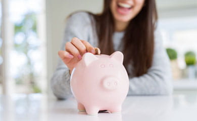 woman with piggybank